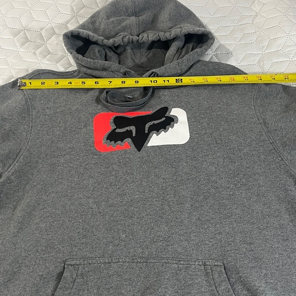 Fox Racing Men's Pullover Hoodie Bright Neon Red White Black Logo Size Large - Picture 7 of 9